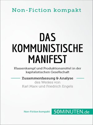 cover image of Das Kommunistische Manifest. Zusammenfassung & Analyse des Werkes von Karl Marx und Friedrich Engels